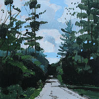 Acrylic painting Home Walk  by Harry Stooshinoff