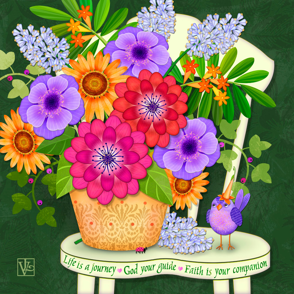 The Bright Side - Flowers of Faith  by Valerie Lesiak