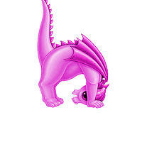 Print 5x7 Dragon Baby h, baby pink by Sue Ellen Brown