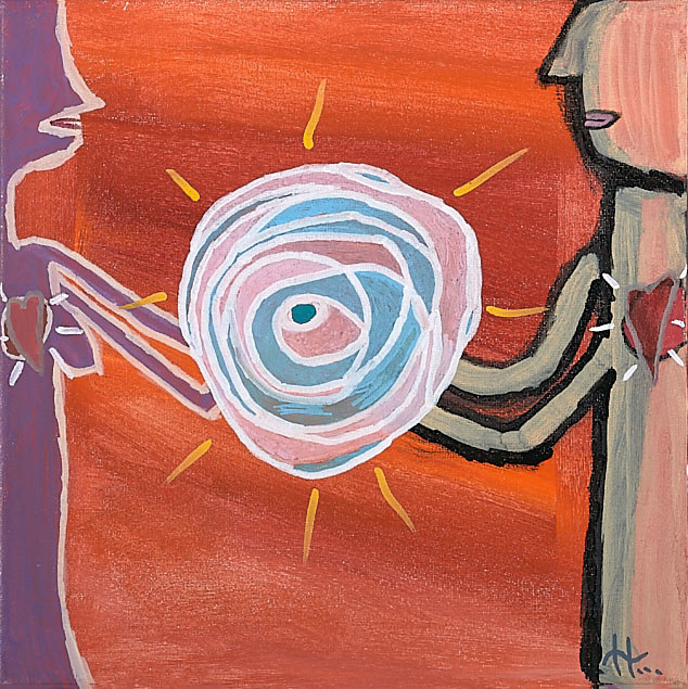 Acrylic painting Where Love Grows by Kyle Heinly