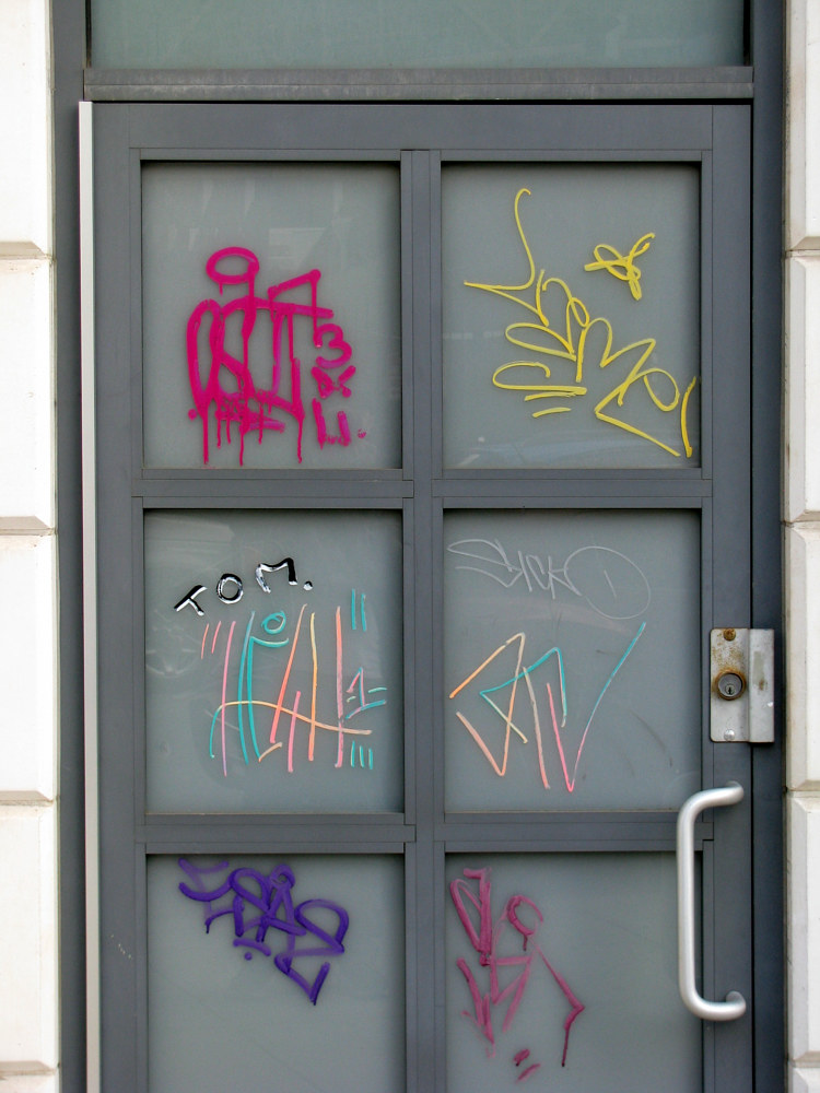 Tagged Door by Sebastian Evans