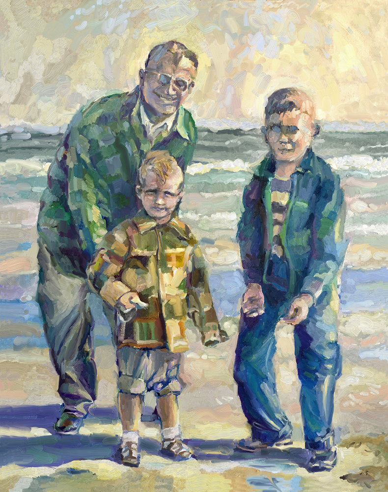Painting Sumerville Beach, Nova Scotia 1949 by Bernard Dick