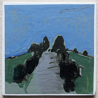 Acrylic painting Redemption Hill  by Harry Stooshinoff