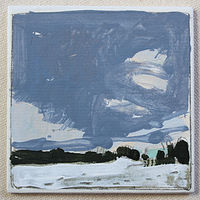 Acrylic painting Last Light, North Field  by Harry Stooshinoff