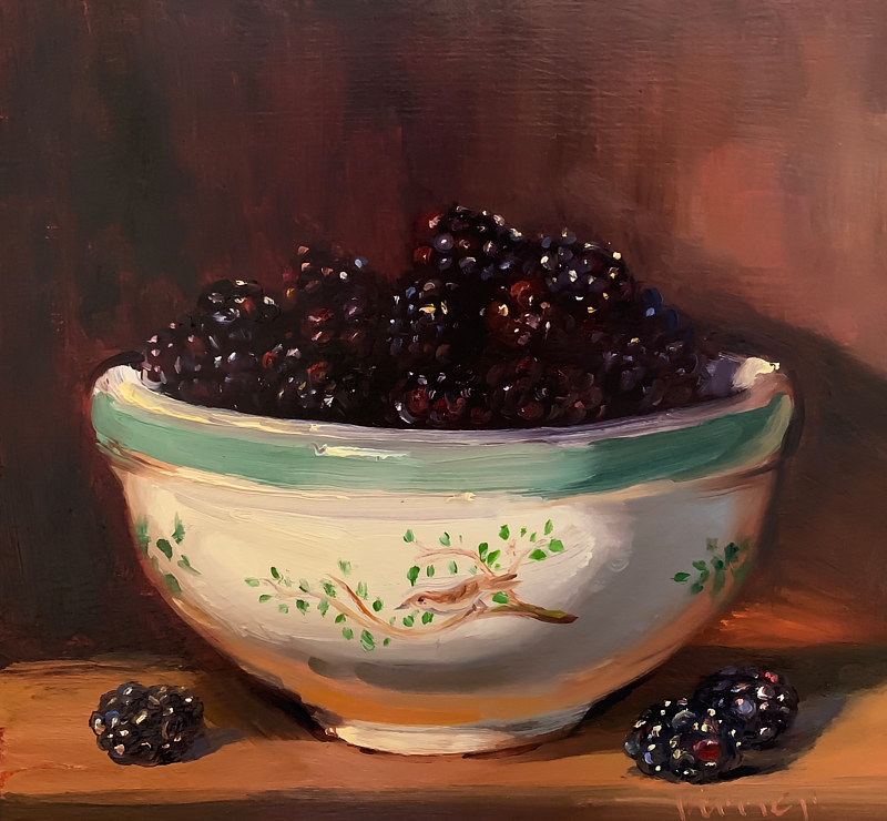 “Blackberries in Birds of Britain”  by Noah Verrier