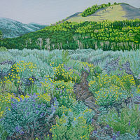 Oil painting Morning Comes to the Meadow by Crystal Dipietro