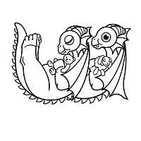 Print Color me! Dragon Baby w by Sue Ellen Brown