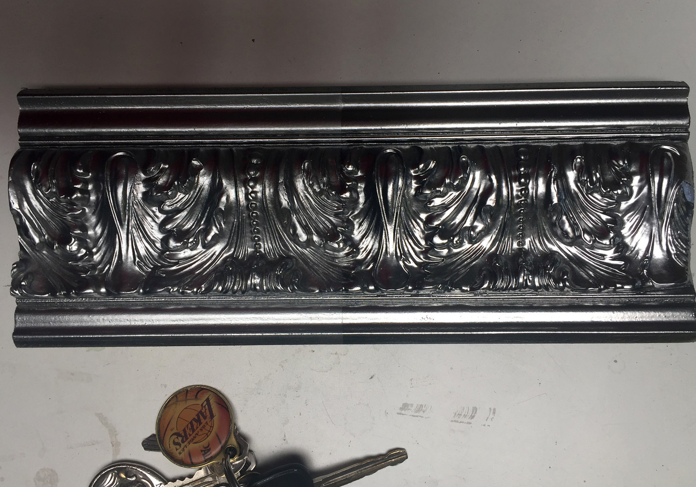 Molding Sample in Silver Leaf with Half Glazed Robert Milling Studios