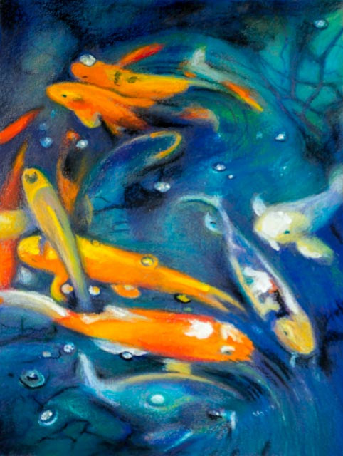 Oil painting Friday Fish XIV by Raymond Noesen