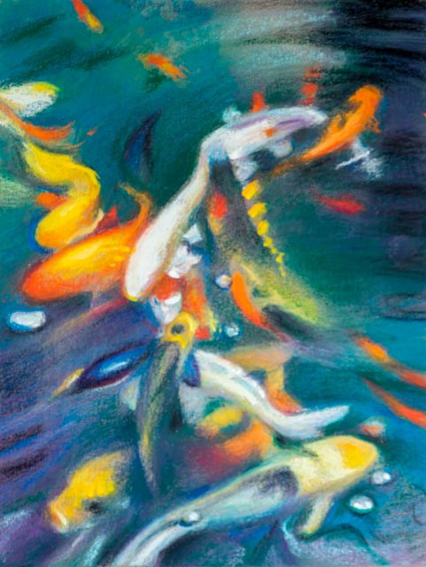 Oil painting Friday Fish XX by Raymond Noesen