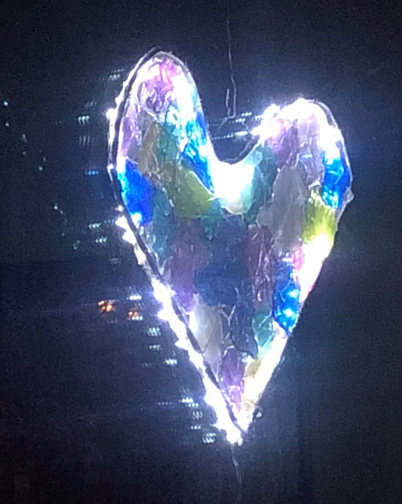 Front Window Heart wLED lights by Steven Simmons