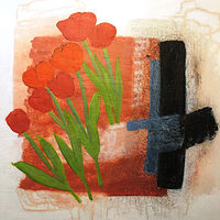 Acrylic painting Tulip&#039;s for Mother&#039;s Day by Almut Dale