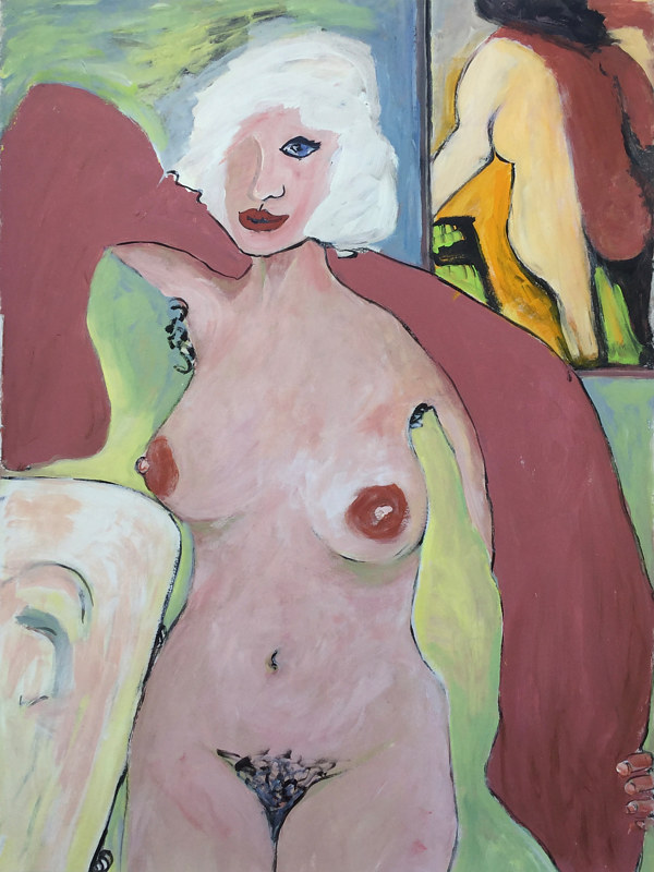 Acrylic painting Bathing Beauty by Almut Dale