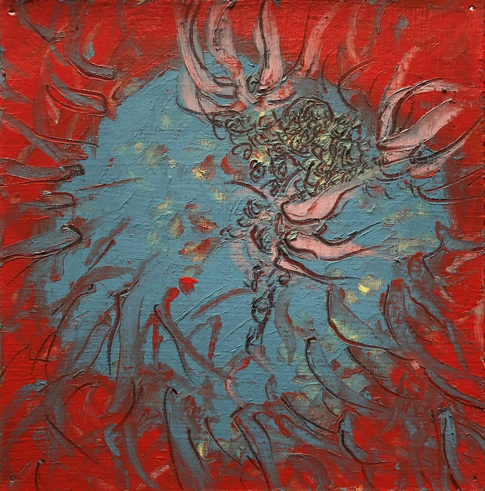 Oil painting Selaginella, Megaspore by Pamela  Speight 