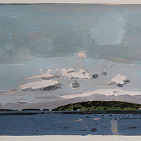 Acrylic painting August at Rice by Harry Stooshinoff