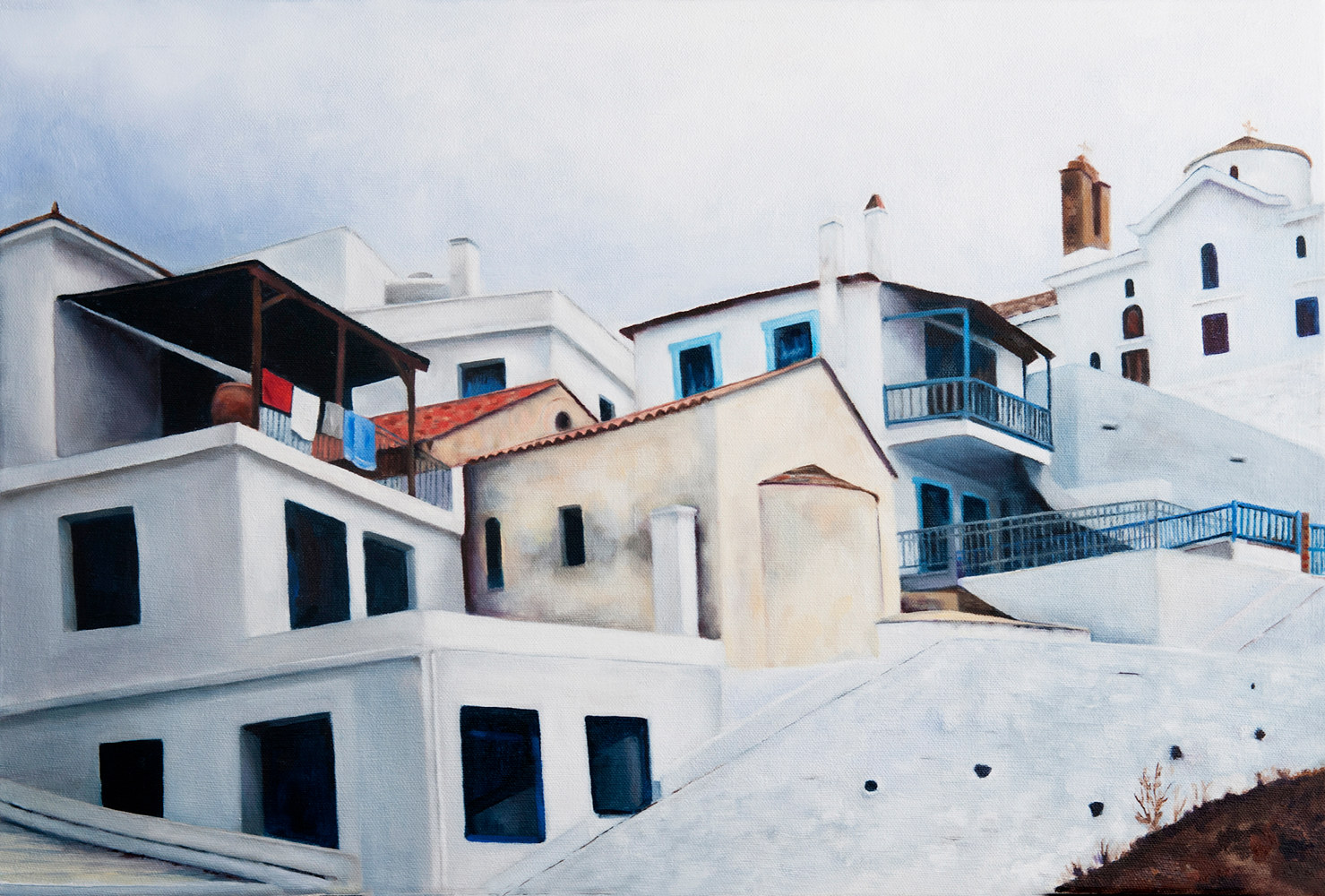 Oil painting White by Kathleen Gross