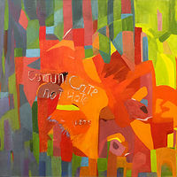 Acrylic painting Communicate not Hate by Almut Dale