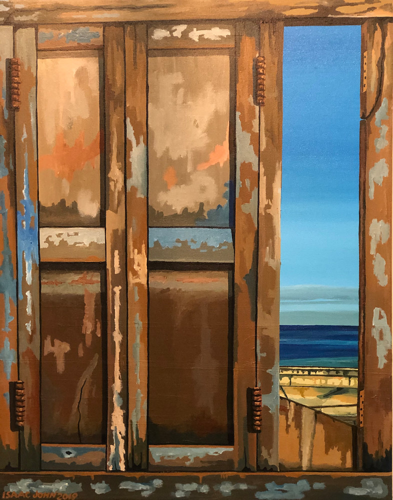 Acrylic painting Ocean Breeze  by Isaac Lewis