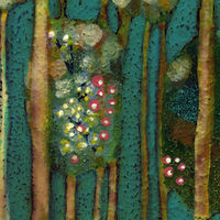Acrylic painting Turquoise #1 by Linda Henningson