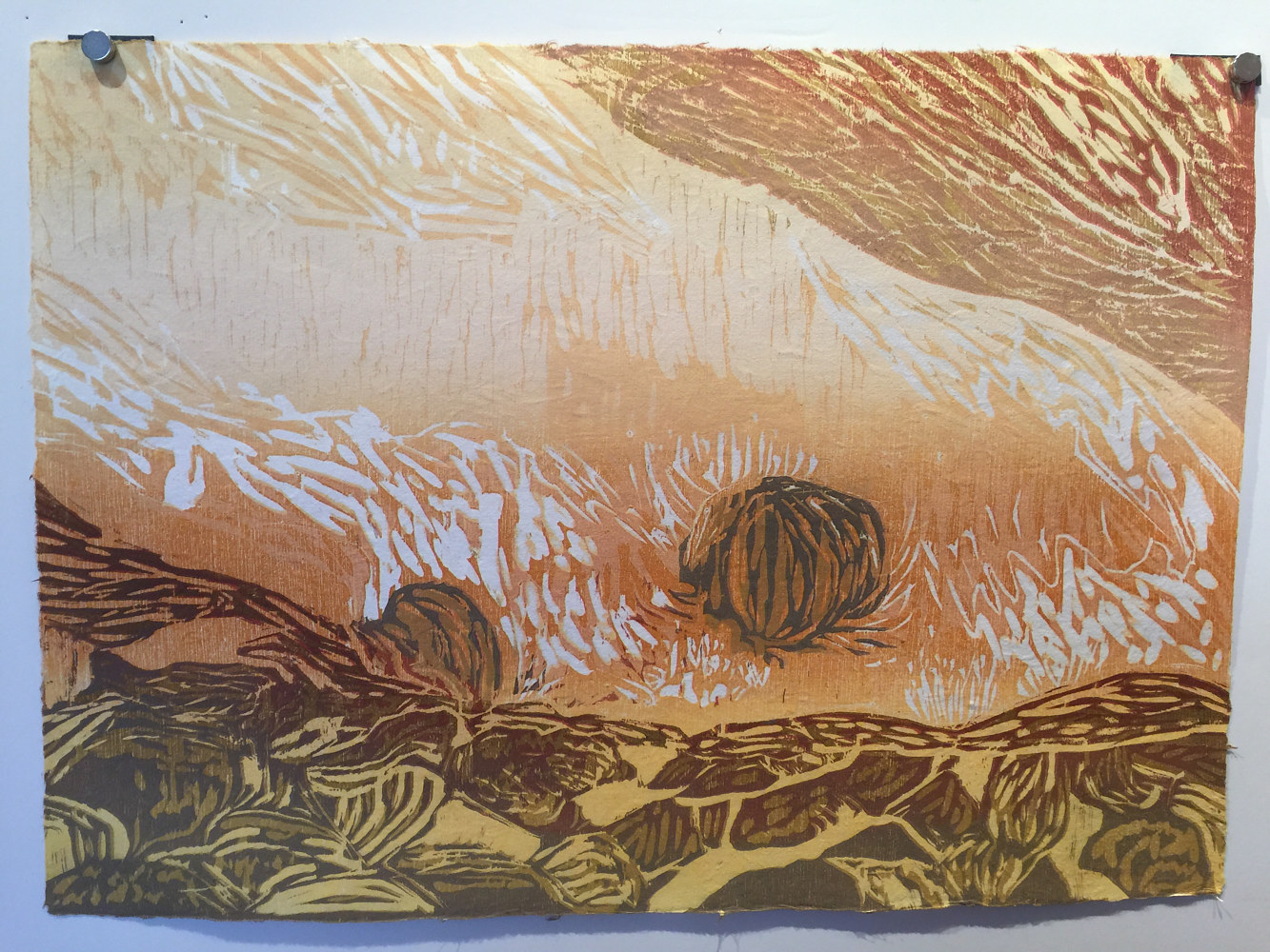 Drawing River II (15"X21") by Cathie Crawford