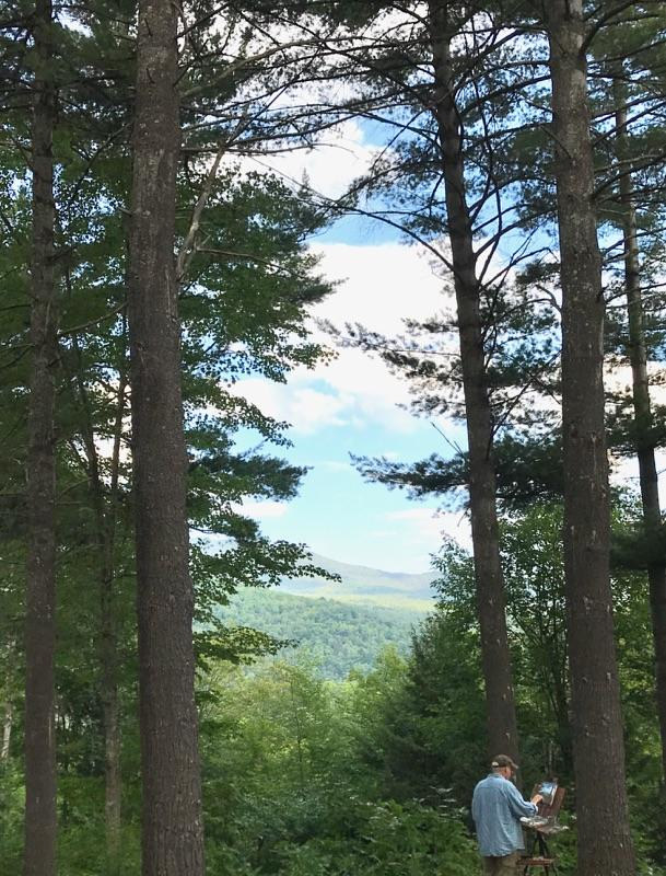 Painting in the ADKs ( hurricane mt ) by Michael Gaudreau
