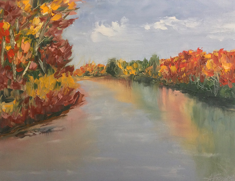 Oil painting “Fall Splendor” by Anne French