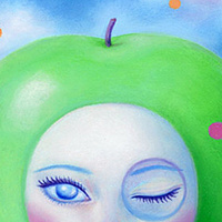 Oil painting Apple Of My Eye by Carolina Seth