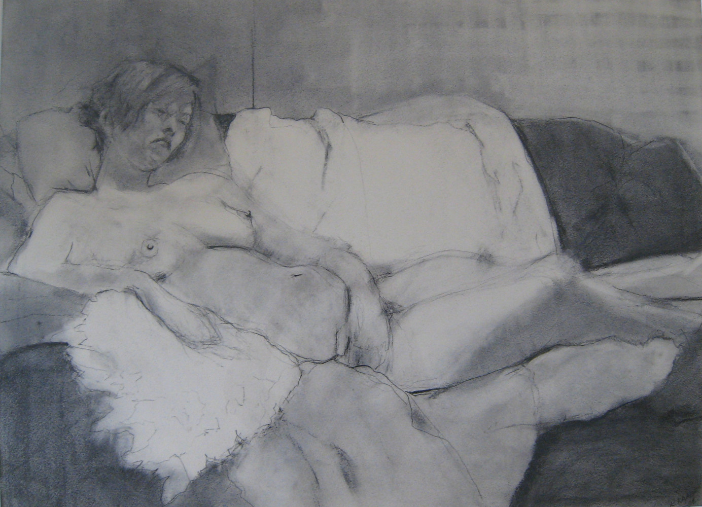 Drawing C2 Reclining by Kay Raabe