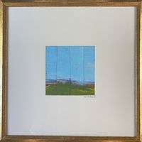 Acrylic painting Purple Mountain Majesty: Deconstructed by Sarah Trundle