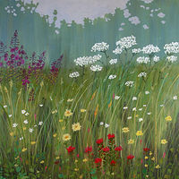 Acrylic painting Midsummer Meadow  by Louise Hall by Passionate Painters