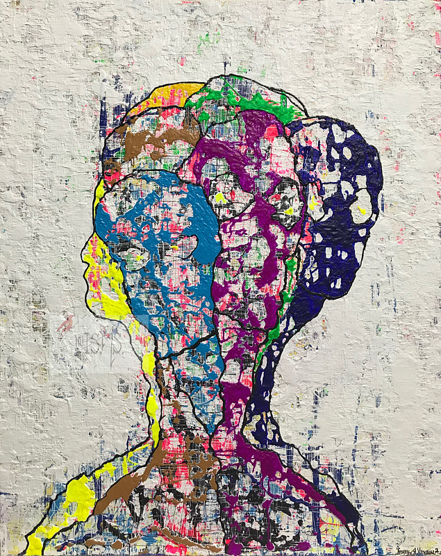 Acrylic painting shadow.we by Jeffrey Newman