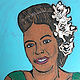 Mixed-media artwork Billie Holiday by Kelly Schafer