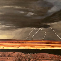 Oil painting High Plains Storm Utah by Steve Latimer