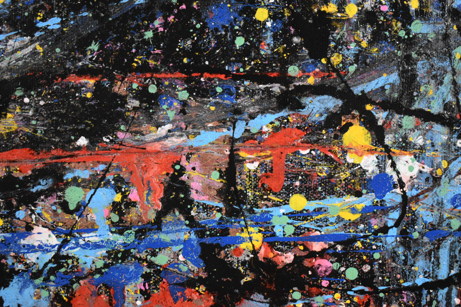 Painting 1. Inky Ocean Close #1 by Sebastian Evans