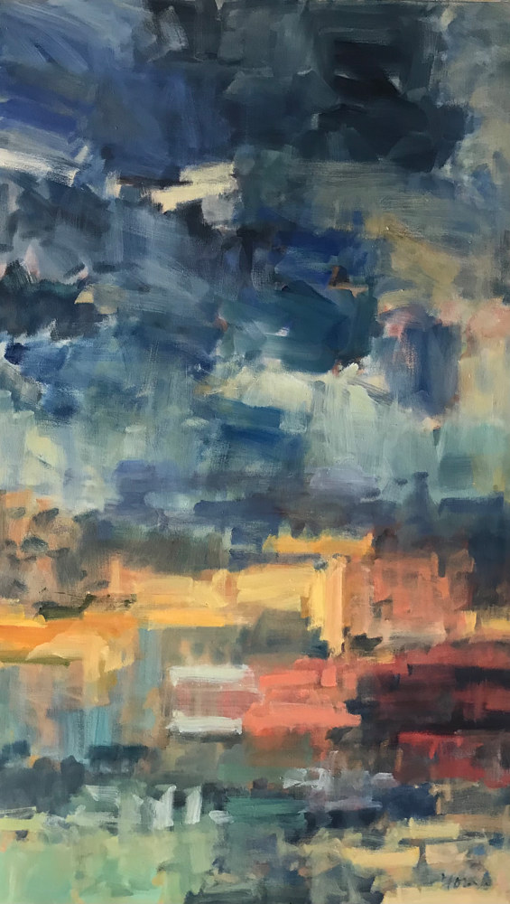 Cut Rock, oil on canvas, 60" x 36" by Susan Horn