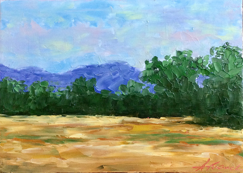 Oil painting “Western Albemarle” by Anne French