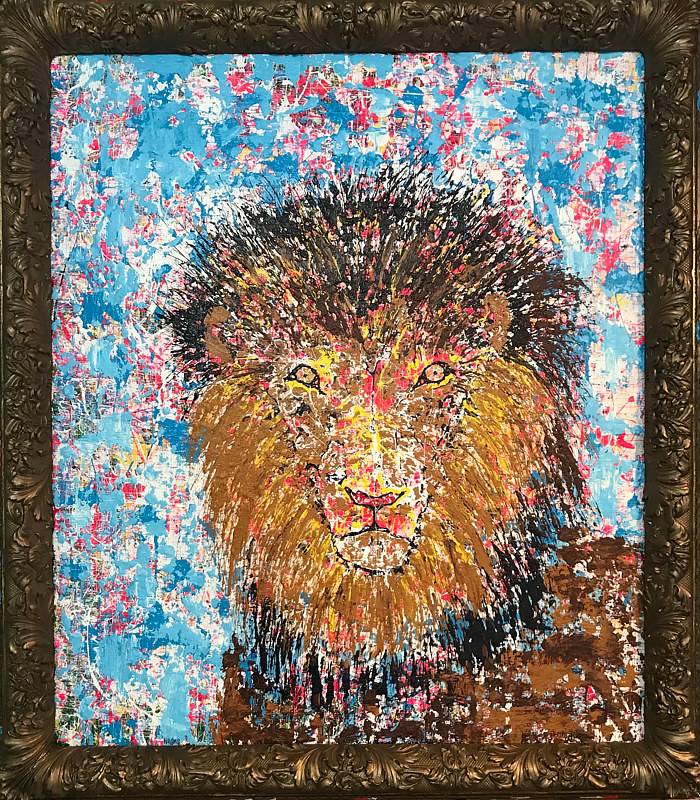 Acrylic painting lion&#039;s gate by Jeffrey Newman