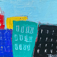 Acrylic painting Wish You Were Here by Sarah Trundle