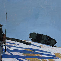 Acrylic painting Snow Shadows, January 21 by Harry Stooshinoff