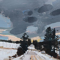 Acrylic painting Return at Dusk  by Harry Stooshinoff