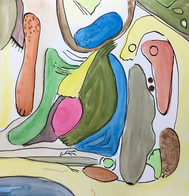 Watercolor Untitled by Elaine Lauzon
