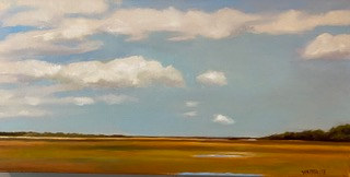 Oil painting Autumn Marsh by Virginia Paternite