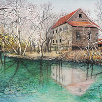 Grist Mill on Clear Creek by David Neace