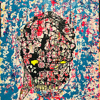 Acrylic painting ancestral echo by Jeffrey Newman