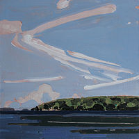 Acrylic painting Rice Lake Boomerang by Harry Stooshinoff