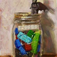 “Jar of Lego” LARGE SCALE 16x20 by Noah Verrier