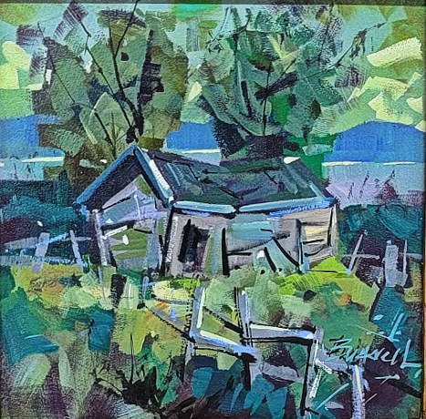 Once There Was  Acrylic 12x12 2022 by Brian Buckrell