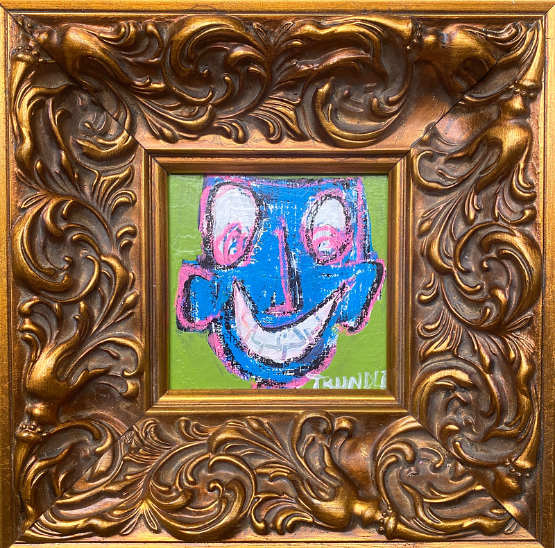 Acrylic painting Mr. Blue by Sarah Trundle