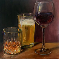 Print “Whiskey Beer and Wine” Canvas Print by Noah Verrier