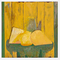Oil painting Objects On A Verdigris Table  by Franco Paisio